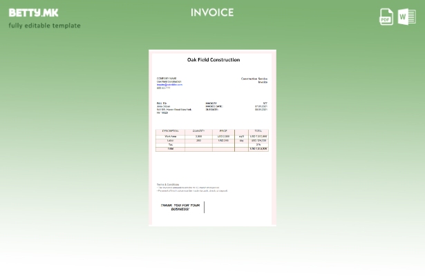 Модерен стил на USA Oak Field шаблон за градежна фактура
